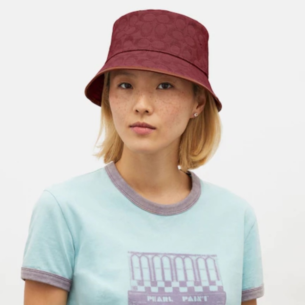 Coach Signature Jacquard Bucket Hat